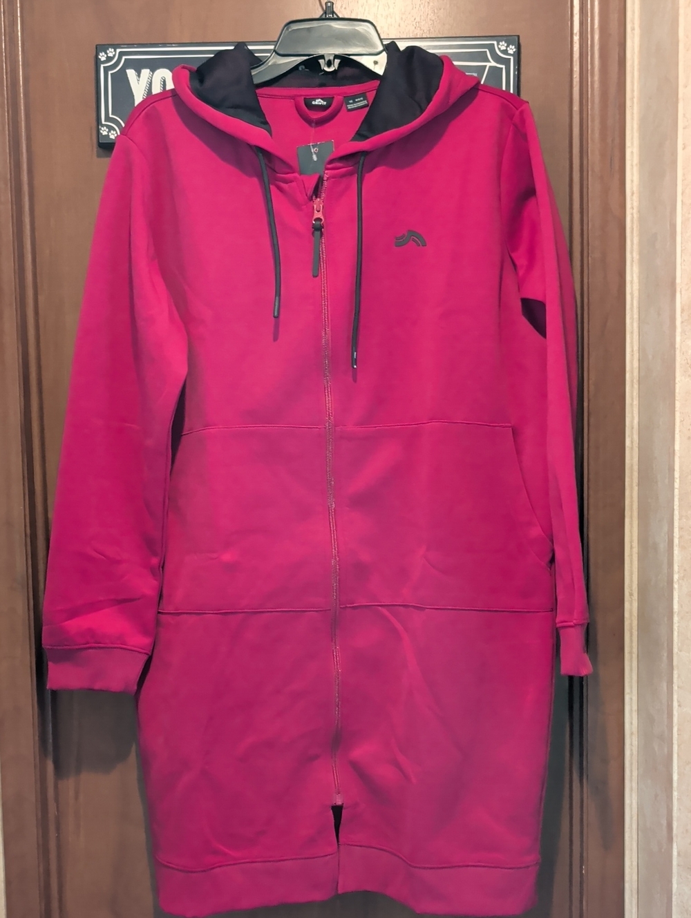 Women's Long Zip Hoodie Jacket - Pink